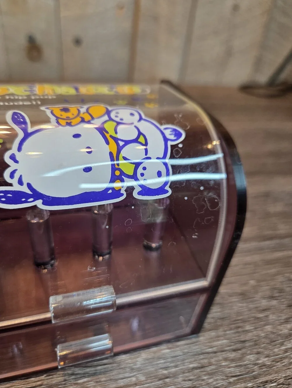 Pochacco Sanrio Puppy Acrylic Desktop Drawer Jewlery Box Stationary Vintage
